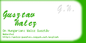 gusztav walcz business card