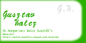 gusztav walcz business card